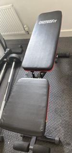 OneTwoFit Adjustable Weight Bench Black