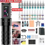 Tattoo Pen Kit, Wireless Rotary Tattoo Gun Kit, LED Color Screen Tattoo Machine