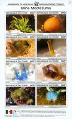 Mexico MINERALS Crystals/Stones/Rocks GEOLOGY MNH 8v-Stamp Sheet #129 2020 Chad