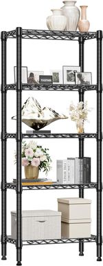 MZG 5 Tier Heavy Duty Shelf Metal Storage Shelves Shelving Wire Rack for Bedroom