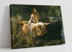 JOHN WILLIAM WATERHOUSE, THE LADY OF SHALOTT -CANVAS WALL ART PAINTING PRINT