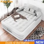 Inflatable High Raised Double Air Bed Mattress King Size with Pump & Pillow Set 
