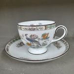Wedgwood Kutani Crane Tea Cup & Saucer Bone China Excellent Condition 