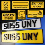 Oversize Number Plate 2D/3D/4D Large Range Rover Defender Discovery Jaguar
