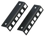  2U  Rack Strip Rail Pair Black Finish