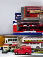 ​Job Lot Vintage Corgi Matchbox Buses & Diecast Cars Boxed  L24