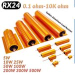 5W/10W/25W/50W/100W/200W/300W/500W RX24 Golden Aluminium Load Resistor Wirewound