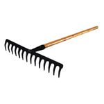 Farming Rake Stainless Steel Rake Tooth Hay Deciduous Rake Pine Soil Rake Gar