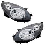 Headlights Black H4 LEFT + RIGHT for Renault Twingo 2 II CN0 2007-