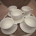 5x Cups And Saucers Wedgwood Etruria Barlaston EDME