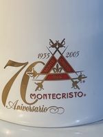 Montecristo 70th Anniversary Ceramic Cigar Humidor Jar Container White w/ Logo