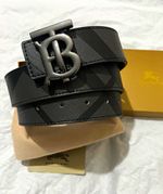  Burberry Men’s Black/Grey belt - 32-38waist