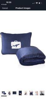 Eversnug Travel Blanket Which Can Be Used As Pillow With Backpack Clip Pink