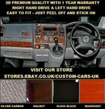 VW T5 TRANSPORTER 2003-2010 - Walnut Wood  Silver Carbon  Gloss Black - Dash Kit