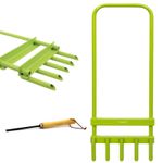 Hollow Tine 5 Spike Hand Lawn Grass Soil Aerator Outdoor Garden & Cleaning Tool
