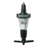 Beaumont 25ml Classical Solo Spirit Measure Optic Black Drink Dispenser Pourer