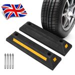 2x Heavy Duty Parking Wheel Stopper Garage Stop Assist Rubber Block Car Truck UK