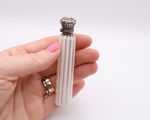 Lovely & Unusual Antique Silver Topped Glass Scent Bottle