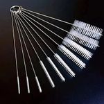 10X/Set Cleaner Bottle Tube Pipe Small Long Cleaning Brushes Nylon Straw Brush