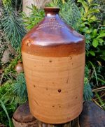 Victorian Stoneware Saltglaze Wine & Brandy Flagon c1850's Rye East Sussex