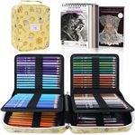 130 Coloured Pencils Set for Adults Colouring 120 Colours with extras, Beginners