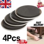 4x Heavy Duty Furniture Sliders for Carpet & Hard Floor Easy Moving Gliders