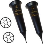 Grave Flower Vases Spiked Set of 2 Memorial Cemetery In Loving Memory Container