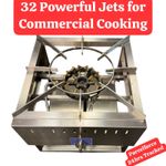 COMMERCIAL STOCKPOT COOKER 32 JET BURNER NATURAL OR BOTTLE GAS
