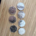 Job Lot of 6 UK 50p Beatrix Potter Character Coins Mixed British Collection