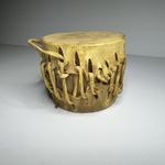 Tribal Drum African Handmade Leather & Wood Drum Rustic Art Instrument Craft  a9