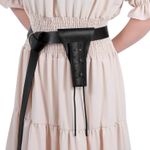 SUOSDEY Leather Medieval Dagger Dirk Belt Frog Flintlock Case for Knight Assassi