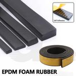 Self Adhesive Backed EPDM Foam Sponge Rubber Strip Roll Tape Sticky Seal 2-30mm
