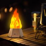  Fake Fire Lamp USB Rechargeable Flameless Candles with Flickering Flame 3-Mode