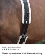 Shires Nylon Lounge Roller with Fleece Padding Con Size Black