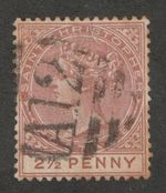 1882 St. Christopher - Sc# 11 - 2½ Penny, QV - Used Cv$67.50