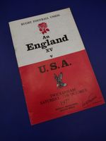 England XV v U.S.A. International Rugby Union Programme 15th October 1977