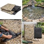 450gsm Pebble PVC Pond Liner Waterproof Sheet with Free Underlay Fish Safe
