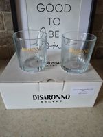 Official branded Disaronno Velvet lowball whiskey/liqueur tumblers