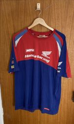 Vintage Honda Racing Motul T-Shirt 2XL Blue Red Clinton Enterprises Teamwear
