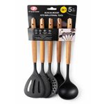 Acacia Wood Kitchen Utensils Non Stick Heat Resistant 5pc Sets x 6 sets in a box