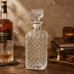 Vintage Style Cut Glass Decanter with Stopper