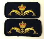 Royal Navy Submariners Dolphin working dress Qualification Patch Genuine X 2
