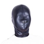 Faux Leather Hood Cosplay Bondage Bdsm Fetish Head Mask Full Head Zip Back