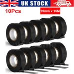10PCS Electrical Tape Car Wiring Loom Tape Adhesive Fabric Harness 19mm*15m UK