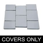 Grey 8pc Replacement Cushion Covers for Rattan Garden Outdoor Furniture