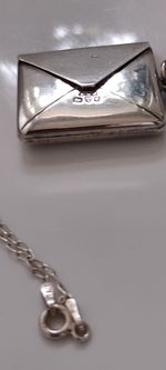 1907 Chester Sterling Silver Stamp Holder Antique .Initialled AEJ.VGCRare