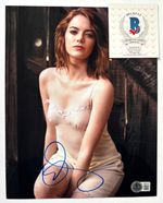 EMMA STONE SIGNED SEXY 8X10 PHOTO ACTRESS SPIDERMAN LA LA LAND POOR THINGS BAS