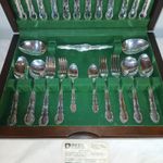 Oneida Flirtation Cutlery Canteen Set for 6. Silver Plated. 1950's-60's vintage