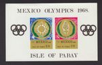 Isle of Pabay 1968 Mexico Olympics, 10/- Minisheet, Imperforate, UNM / MNH 