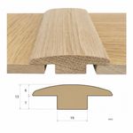 Solid Oak Flooring T-section Threshold - Unfinished/Lacquered